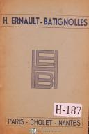 HEB-H Ernault Batignolles-HEB French Operators Instruction 8 A 85 Centrifugal Lathing Chuck Manual-8 A 85-02